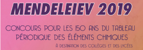 Concours Mendeleïev 2019