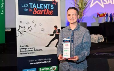 Mattéo Lebreton, lycéen et lauréat du trophée du Jeune Talent de la Sarthe