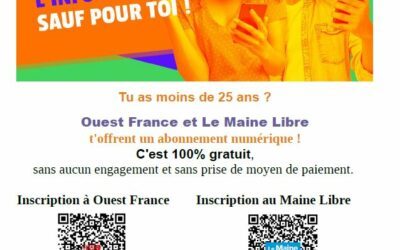 Ouest France et Le Maine Libre proposent des abonnement gratuits à leurs journaux en format numérique